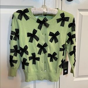 Rondina - NWT $375 Retail- Lace Bow Cardigan